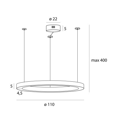 Maxlight P0370D Luxury 110cm
