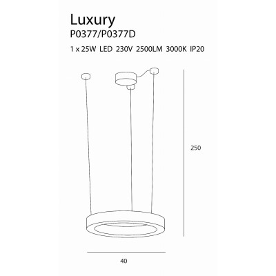 Maxlight P0377D Luxury 40cm