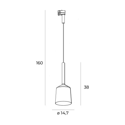Maxlight S0017 Tulipe - Lampa do szynoprzewodu 3F