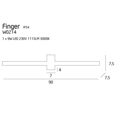 Maxlight W0214 Finger 90cm