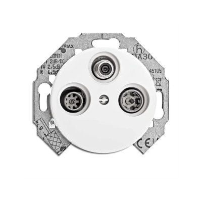 Gniazdo antenowe końcowe R-TV-SAT THPG biała porcelana