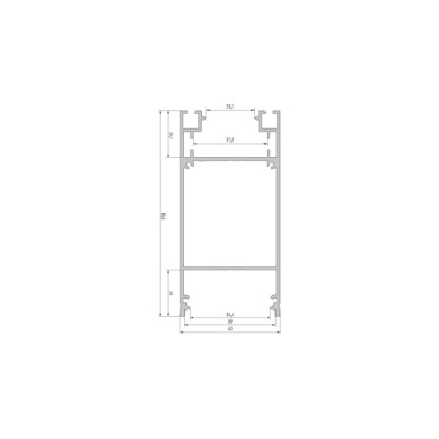 Profil LED LUMINES typ Dulio srebrny anodowany 1 m
