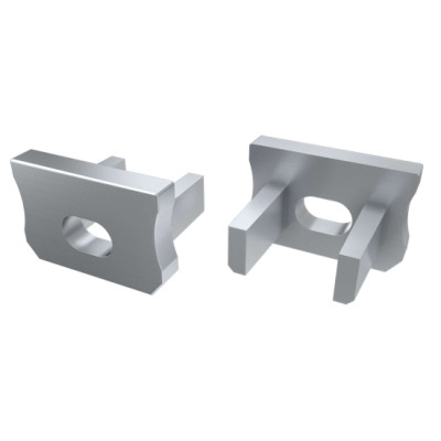 Zaślepka ALU do profilu LED LUMINES X srebrna z otworem