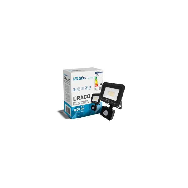 Naświetlacz LED DRAGO 20W NW IP44 SLIM PIR