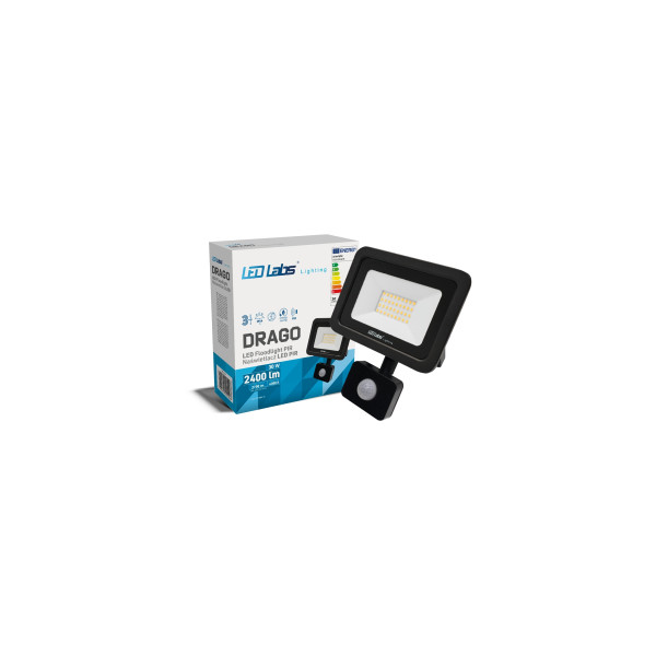 Naświetlacz LED DRAGO 30W NW IP44 SLIM PIR