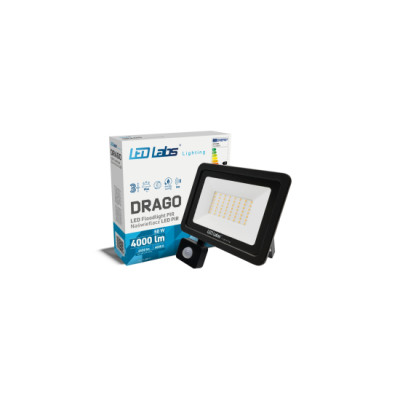 Naświetlacz LED DRAGO 50W NW IP44 SLIM PIR