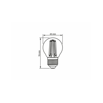 Źródło LED E27 6W G45 Filament Biała Ciepła