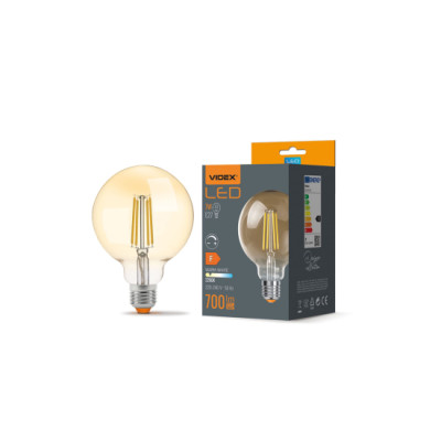 Źródło LED E27 7W G95 Filament DIM Amber WW