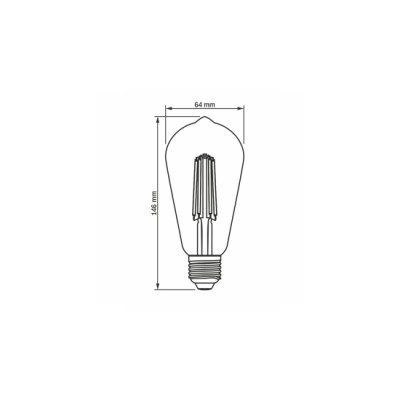 Źródło LED E27 6W ST64 Filament DIM NW