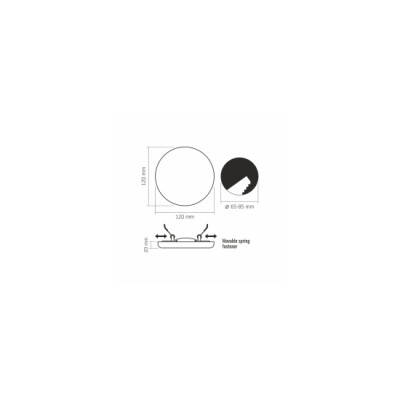 Downlight Frameless 15W okrągły Neutralny