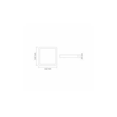 Panel LED 12W nawierzchniowy kwadrat Neutralny
