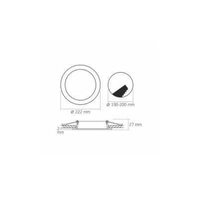 Panel LED 18W okrągły Neutralny