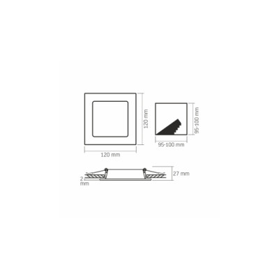 Panel LED 6W kwadrat Neutralny
