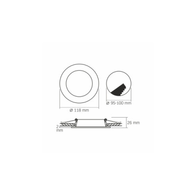Panel LED 6W okrągły Neutralny