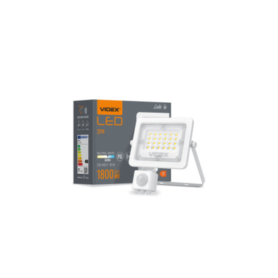 Naświetlacz LED 20W NW SMD IP65 PIR, biały