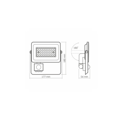 Naświetlacz LED 30W NW SMD IP65 PIR, biały