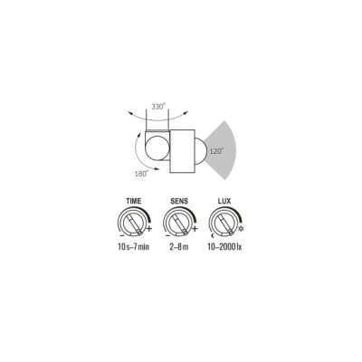 Naświetlacz LED 30W NW SMD IP65 PIR, biały