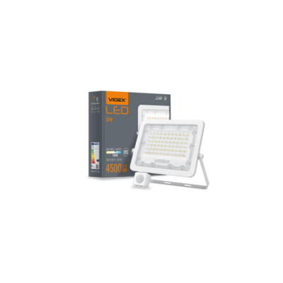 Naświetlacz LED 50W NW SMD IP65 PIR, biały