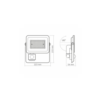 Naświetlacz LED 50W NW SMD IP65 PIR, biały