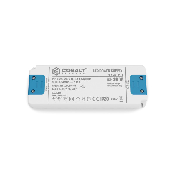 Zasilacz LED CobaltElectro PFV 24V 30W IP20 B