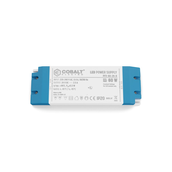 Zasilacz LED CobaltElectro PFV 24V 60W IP20 B