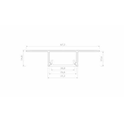 Profil LED LUMINES typ Plato srebrny anodowany 3 m