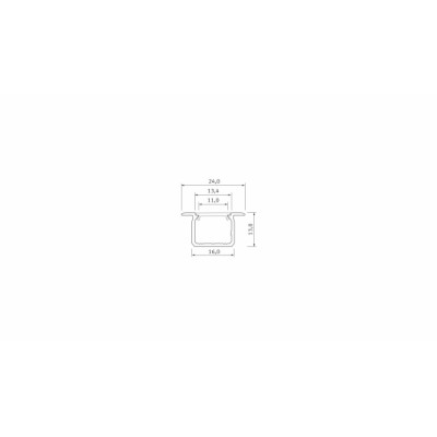 Profil LED LUMINES typ U srebrny anodowany 2,02 m