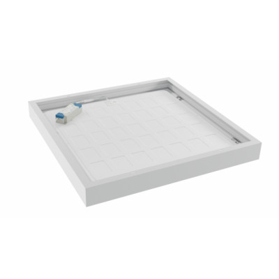 Obudowa / ramka natynkowa do paneli LED 60x60 - aluminiowa biała składana