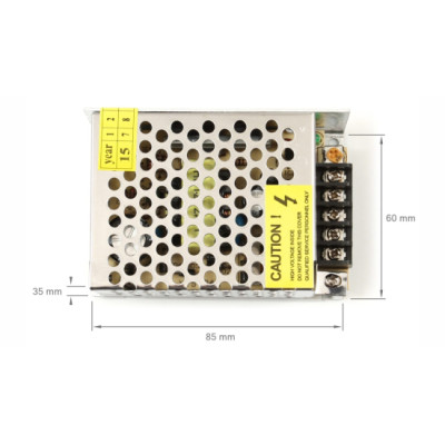 Moduł zasilacza montażowy 12V 25W IP20 2A
