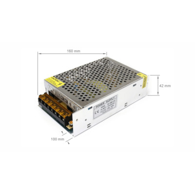 Moduł zasilacza montażowy 12V 100W IP20 8.3A