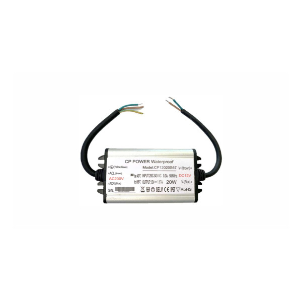 Moduł zasilacza metal case 12V 20W IP67 V2