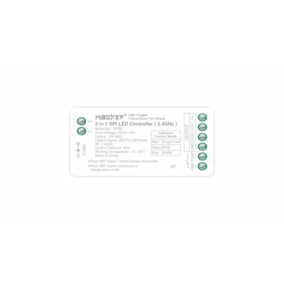 MiBoxer KONTROLER 5-24V 10A RF MONO/RGB/+W - SPI PL-SPIR3