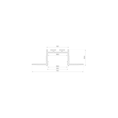 Profil LED LUMINES typ akin Sky blue lakierowany 2,02 m