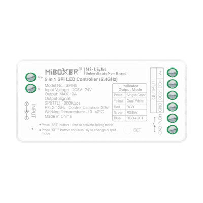 MiBoxer KONTROLER 5-24 V 10 A RF SPI 5 w 1 SPIR5