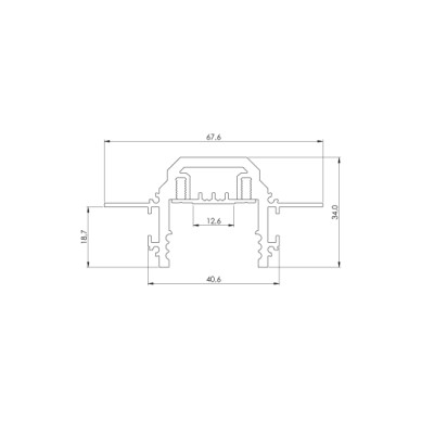 Profil LED LUMINES typ DURO srebrny anodowany 2,02 m