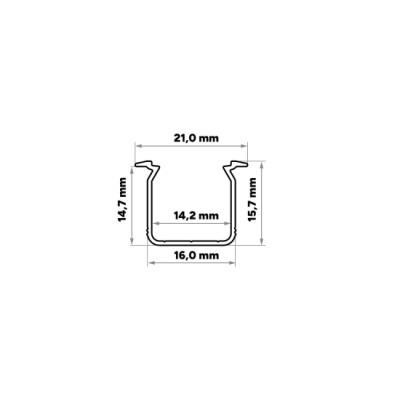 Profil TEKKNI+ typ SKAGEN+ srebrny anodowany 1 m