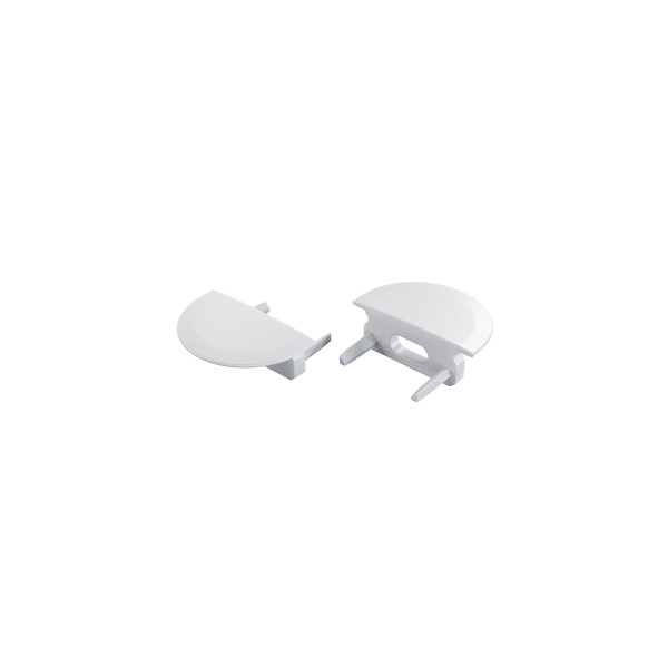 Zaślepka do profilu LUMINES IVO biała z otworem