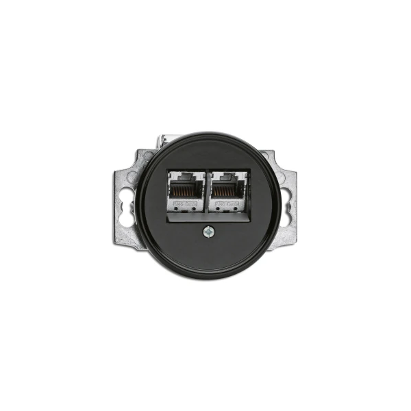 Gniazdo komputerowe RJ45 podwójne kat. 6 THPG Bakelite