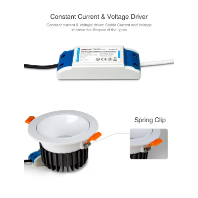 Oprawa LED Downlight 12W antyrefleksyjna RGB+CCT FUT071