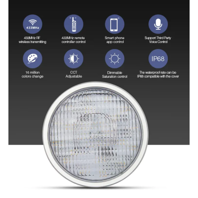 Lampa LED PAR56 27W RGB+CCT 12V IP68 Milight PW01