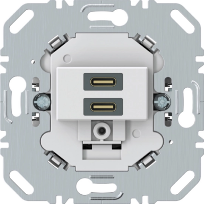 One.platform Mechanizm gniazda ładowania USB C+C 20W PD, biały mat