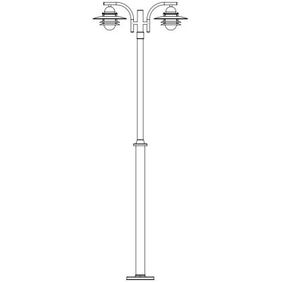 OSLO 242 BLACK E27 LED 2 X 9W