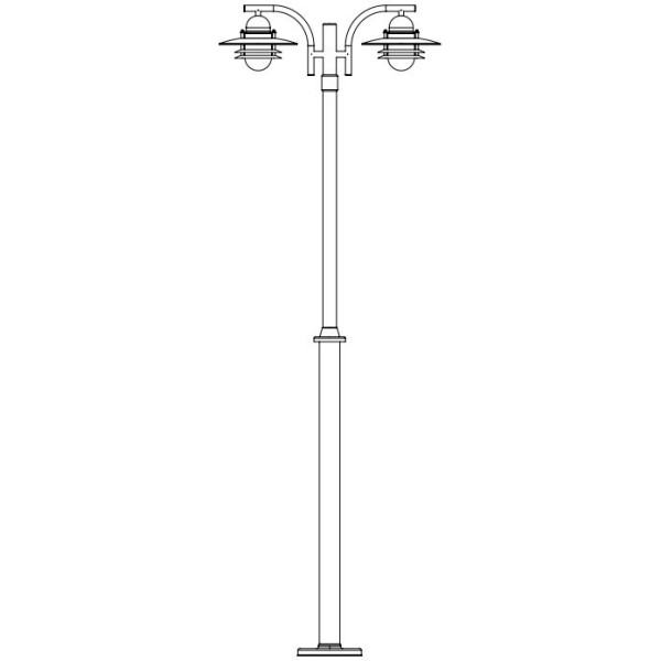 OSLO 242 BLACK E27 LED 2 X 9W