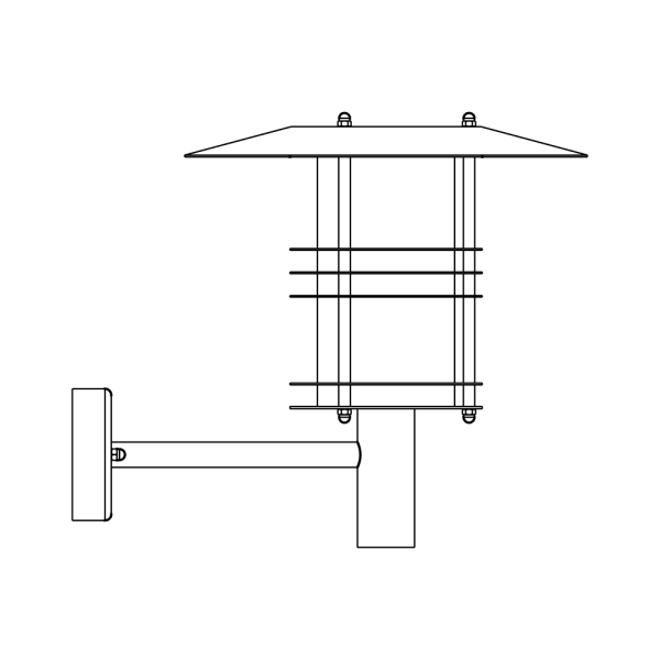 STOCKHOLM 280 BLACK/COPPER E27 LED 9W