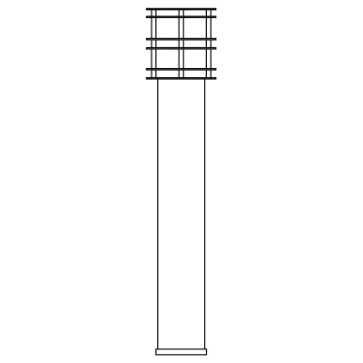 STOCKHOLM 288 CORTEN STEEL E27 LED 9W 85CM