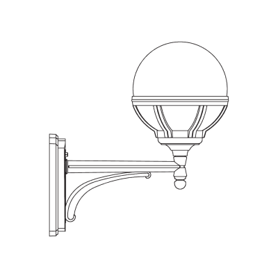 BOLOGNA 360 BLACK/COPPER E27 LED 9W ON ARM UP