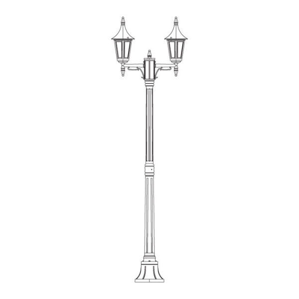 RIMINI 402 BLACK/COPPER E27 LED 2X 9W DOUBLE