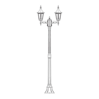 RIMINI 402 BLACK/GOLD E27 LED 2X 9W DOUBLE