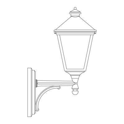 LONDON 480 BLACK/COPPER E27 LED 9W ON ARM UP
