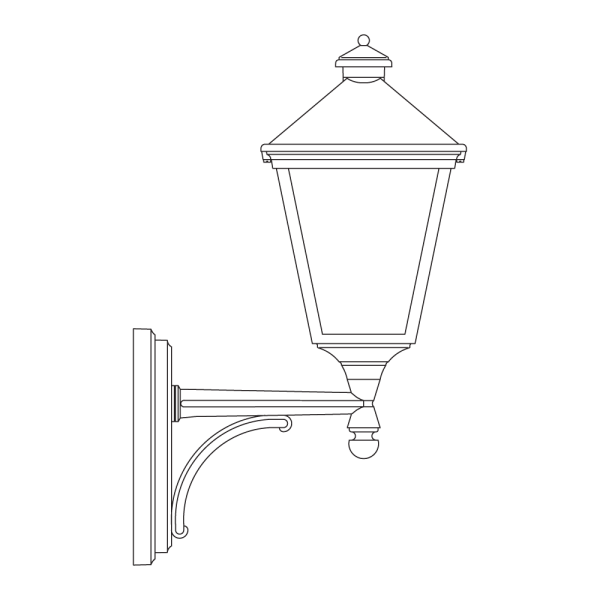 LONDON 480 BLACK/COPPER E27 LED 9W ON ARM UP